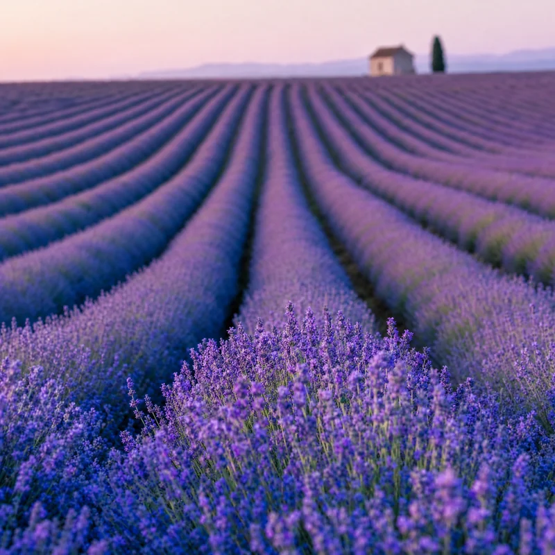 Campos de lavanda, aroma floral